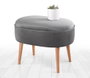 Atelier Del Sofa Moile - Puf de terciopelo Gris